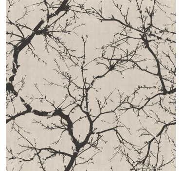 Modern roller blind with slender black branches - TenStickers