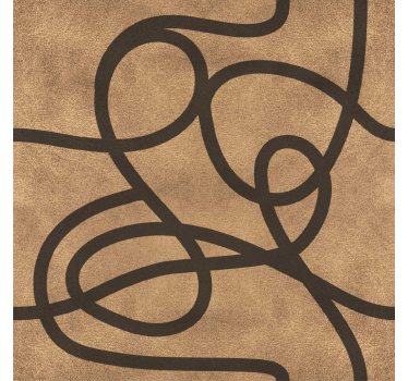 Modern roller blind with irregular brown lines - TenStickers