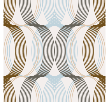 Modern roller blind with oval lines design - TenStickers