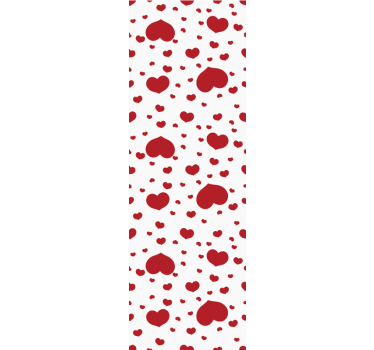Modern roller blind with little and big hearts - TenStickers