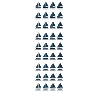 Modern roller blind sailboat pattern fabric - TenStickers