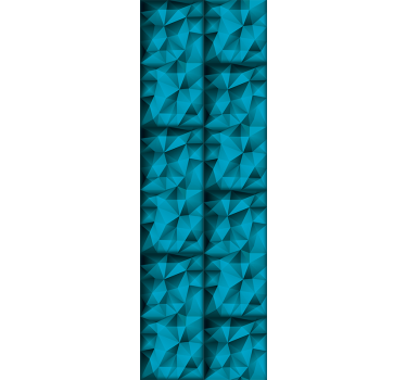 Modern roller blind blue depths in 3d pattern - TenStickers