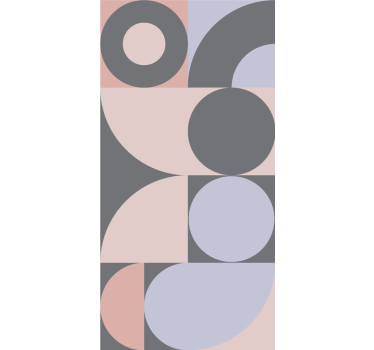 Modern roller blind geometric circles pattern - TenStickers