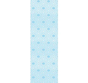 Modern roller blind in white and blue geometric pattern - TenStickers