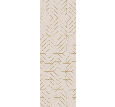 Modern roller blind with golden rustic lines pattern - TenStickers