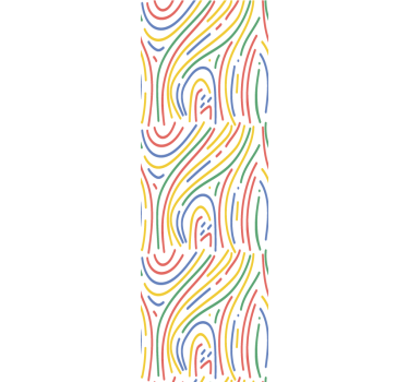 Modern roller blind colorful lines on white background - TenStickers