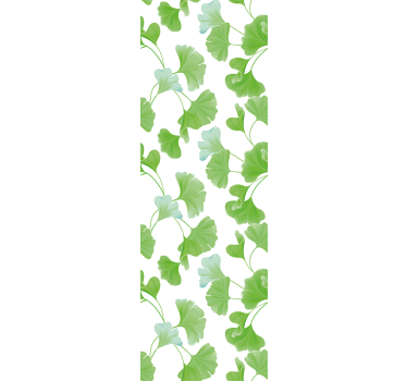 Modern roller blind green ginkgo leaves - TenStickers
