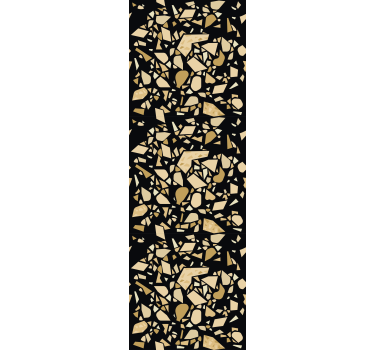 Modern roller blind terrazzo style black gold - TenStickers