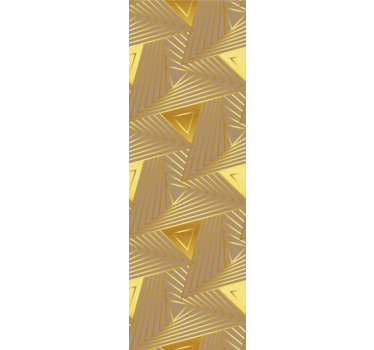 Modern roller blind with eclectic golden geometry - TenStickers