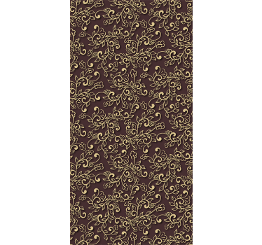 Modern roller blind in golden tree leaves design - TenStickers