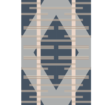 Modern roller blind in grey abstract mid-century style - TenStickers