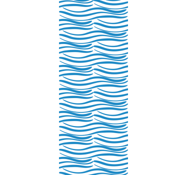 Modern roller blind small waves design - TenStickers