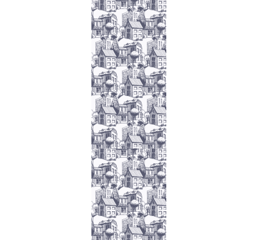 Modern roller blind city vintage design - TenStickers