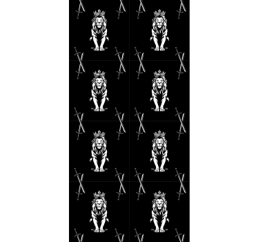 Modern roller blind jungle king silhouettes - TenStickers