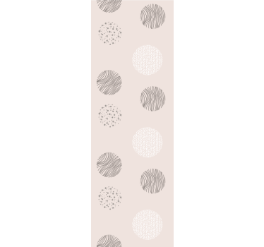 Modern roller blind with gray circle line texture - TenStickers