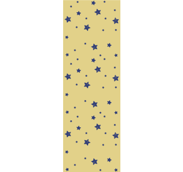 Modern roller blind blue stars on yellow background - TenStickers