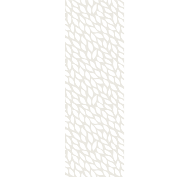 Modern roller blind with white leaves on grey - TenStickers