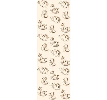 Modern roller blind with cute elephant, duck, horse - TenStickers