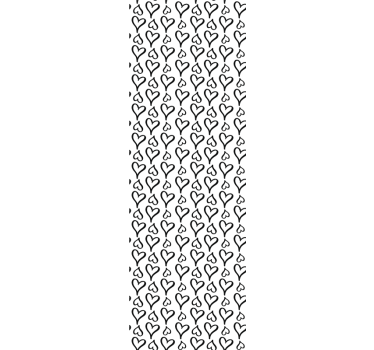 Modern roller blind with black heart icons - TenStickers