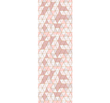 Modern roller blind with gold lines and soft hues - TenStickers