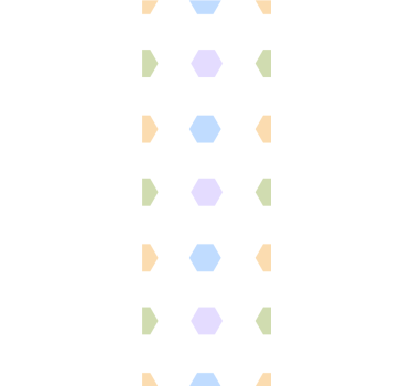 Modern roller blind multicolor hexagons light background - TenStickers