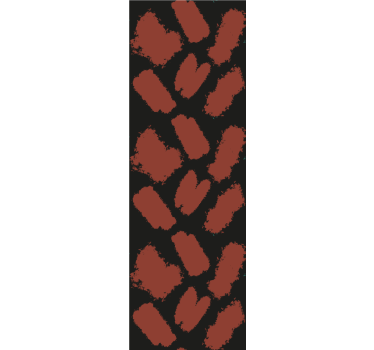 Modern roller blind in black and red paint splash - TenStickers