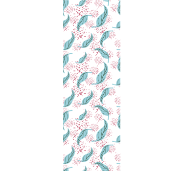 Modern roller blind blue petal paint splash - TenStickers