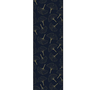 Modern roller blind 3d golden ginkgo leaves - TenStickers