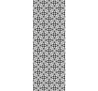 Black roller blind with floral pattern - TenStickers