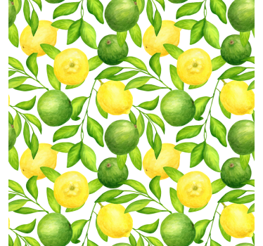 Living room roller blind lemons and limes - TenStickers