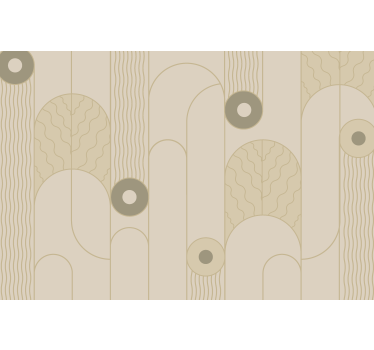 Beige roller blind with abstract beige lines - TenStickers