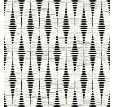 Modern roller blind black rabaul ikat design - TenStickers