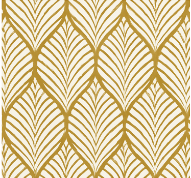 Modern roller blind with golden leaf design - TenStickers
