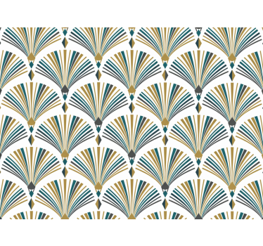Modern roller blind vintage gatsby fan design - TenStickers