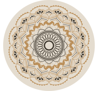 Beige roller blind with mandala circular design - TenStickers