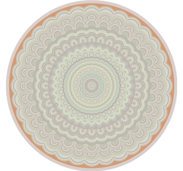 Beige roller blind with circular beige mandala - TenStickers