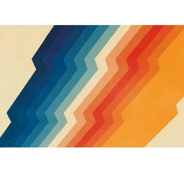 Beige roller blind with 70s lightning design - TenStickers