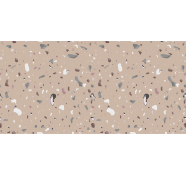 Beige roller blind with beige terrazzo design - TenStickers