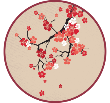Beige roller blind inspired by korean nature - TenStickers