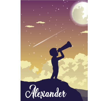 Stargazing Silhouette custom roller blind - TenStickers
