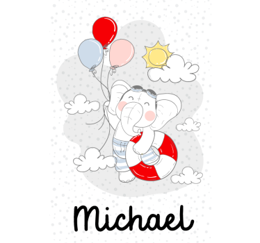 Baby elephant Personalized blind - TenStickers