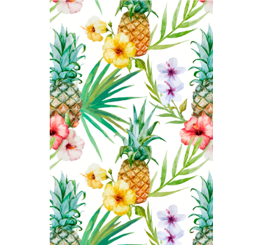 Painted pineapple Fruit and vegetable kitchen roller blind - TenStickers