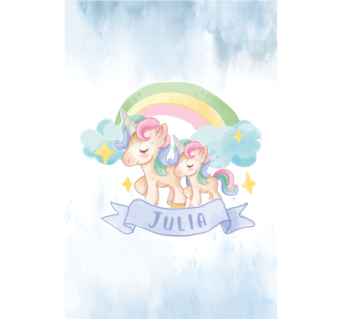Unicorn adventure kids roller blind - TenStickers