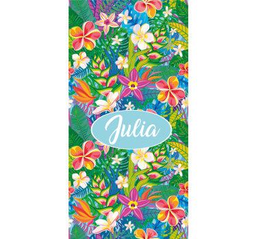 Tropical Floral Arrangement roller blind flowers - TenStickers