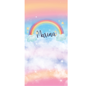 Fantastic rainbow with nice clouds Kids blind - TenStickers