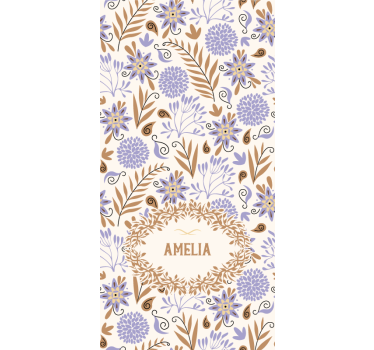 Floral roller blind custom floral design - TenStickers