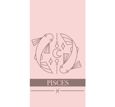 Pisces Zodiac Design custom roller blind - TenStickers