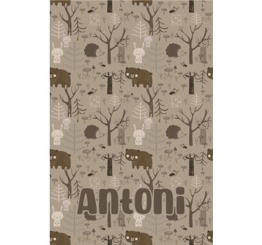 Forest animal theme kids roller blind - TenStickers