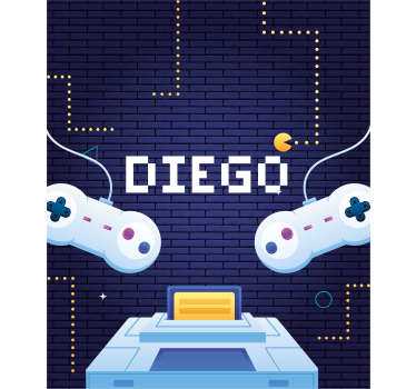 Videogames Personalized blind - TenStickers
