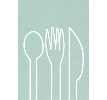 kitchen cutlery Kitchen blind - TenStickers